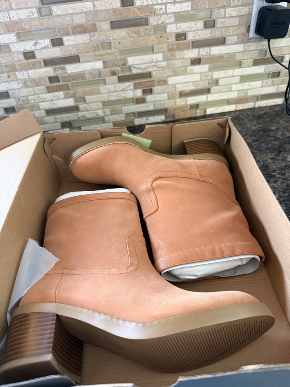 LOFT Tan Ankle Booties